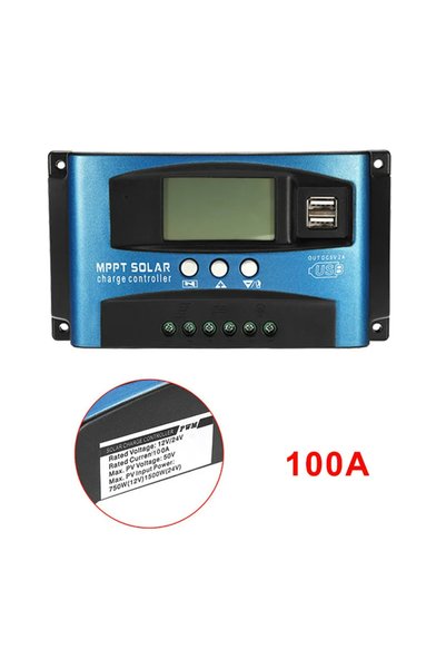 Choice1 جهاز تحكم بالشحن الشمسي MPPT-100A، شاحن بطارية للألواح الشمسية 12 فول...