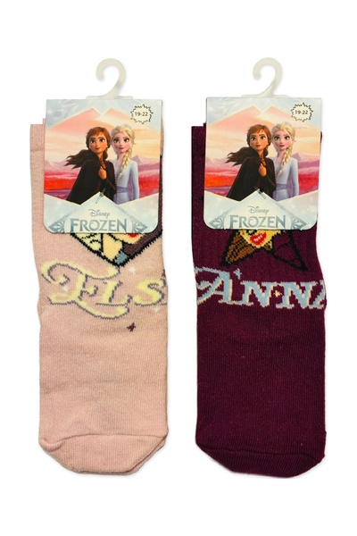 Frozen جوارب بناتي مرخصة مكونة من قطعتين، جوارب قطنية للبنات، جوارب يومية، جو...