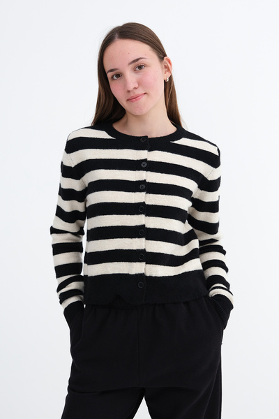Addax Striped Knitwear Cardigan H3569