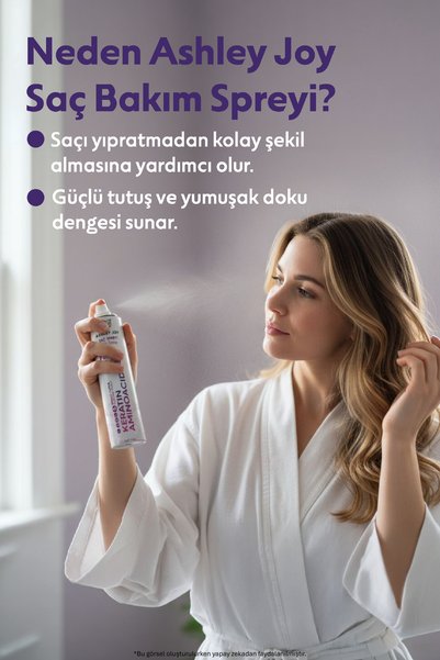 ASHLEY JOY Keratin Ve Aminoasit Içeren Orta Tutuş Şekillendirici Saç Spreyi 300 ml