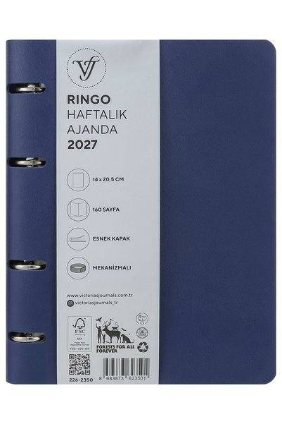 Victoria's Journals Ringo 2027 Weekly Agenda A5. Vegan Leather Flexible Cover...