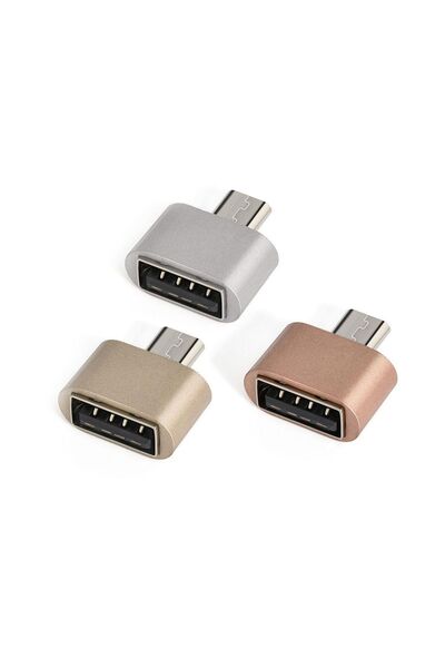 Streak Erkek Micro Usb To Dişi Usb Data Çevirici Otg Adaptör Bw2602 - Gümüş G...