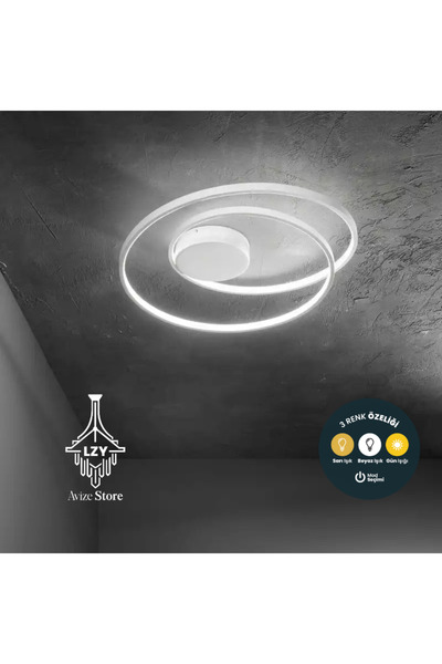 Lzy Avize Store Modern Beyaz LED Tavan Lambası - 5000 Lümen Yüksek Işık Gücü ...