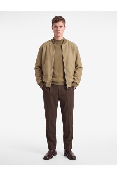Koton Long Sleeve Pocket Zippered Cashmere Bomber Jacket