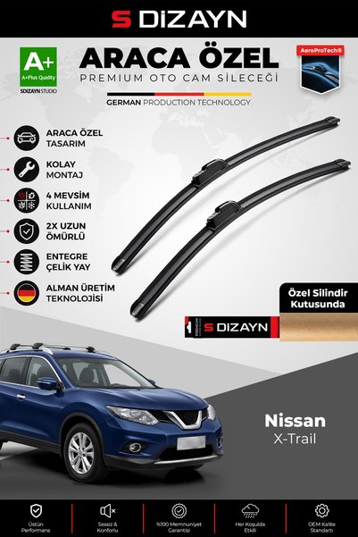 S Dizayn S-Dizayn Nissan X-Trail ile Uyumlu Ön Cam Silecek Seti 2014 Üzeri Pr...