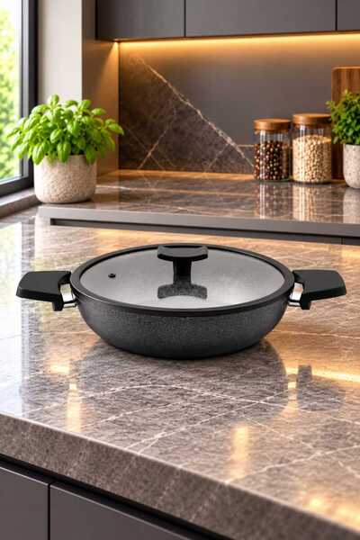 TİTANYUM 26 CM BASIK TENCERE