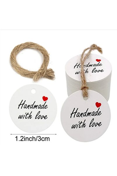 Choice 100tag20m A 100pcs Kraft Paper Handmade Thank You Gifts Tags for DIY P...
