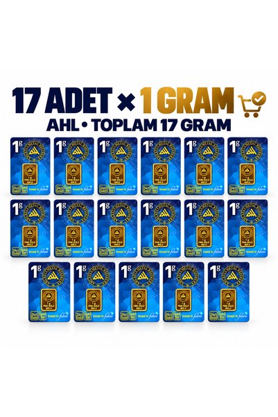 Ahlatcı 24 Ayar- 17 Adet 1 Gram Külçe Altın