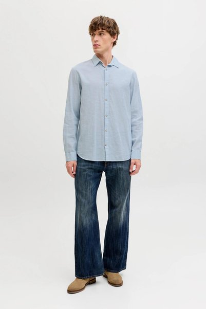Jack & Jones Jjesummer Linen Blend Men's Linen Blended Long Sleeve Shirt Summer