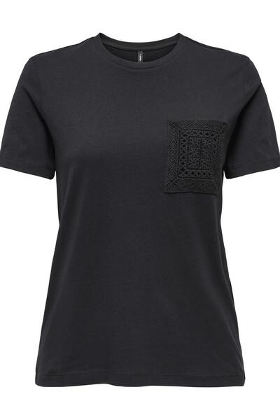 ONLY Onlenja Lıfe Siyah Kadın T-Shirt 15369258