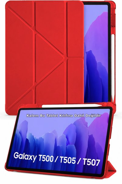 Nezih Case Samsung Galaxy Tab A7 T500 T507 10.4" Kalem Bölmeli Standlı Kapakl...