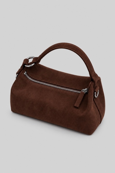 Çantacımstore Women's Mevora Soft Textured Suede Bag Bitter Brown