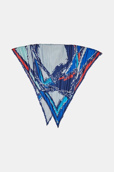 Vakko LACİVERT GEOMETRİK DESENLİ TWILL EŞARP
