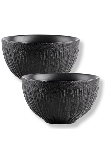 WILMAX ENGLAND Boluri portelan WILMAX Slatestone, portelan negru, 250 ml, set...