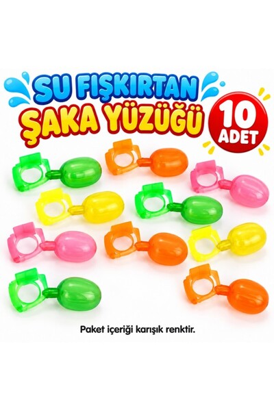 Parti Dükkanım Water Squirting Joke Ring 10 Pieces