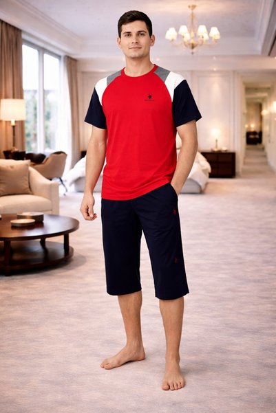 Polo Republica & CO Polo Republi̇ca 95% Cotton Crewneck Short Sleeve Men's Ca...