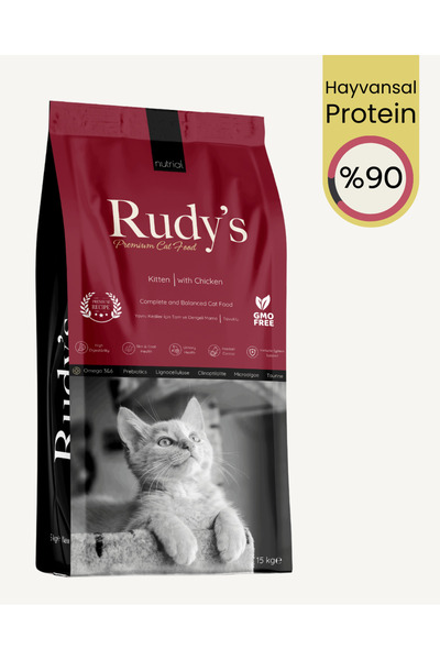 Rudy's Süper Premium Yavru Kedi Maması Tavuklu 15 Kg