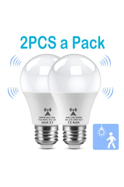 Choice WHITE 2PCS /Pack LED Bulb Light E27 Radar Motion Sensor 220V White Lam...