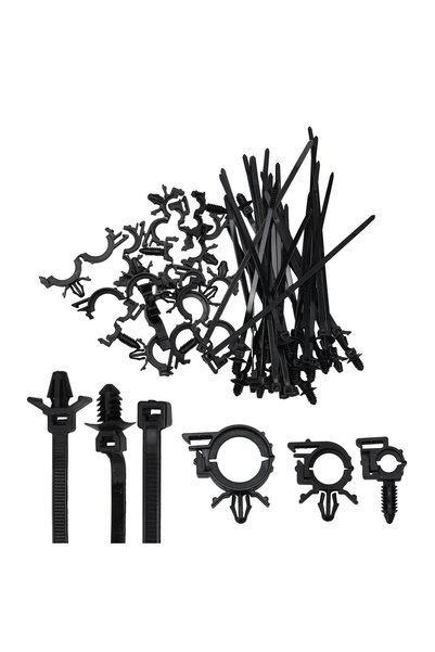 Choice black 45Pcs Universal ﻿car Wire Harness Fastener Clamp Clips Cable Pus...