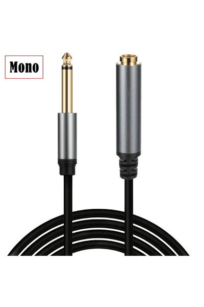 BSN 1.8m Mono 1/4 TS Mono Stereo 6.35mm Male to Female extension Cable Cord T...