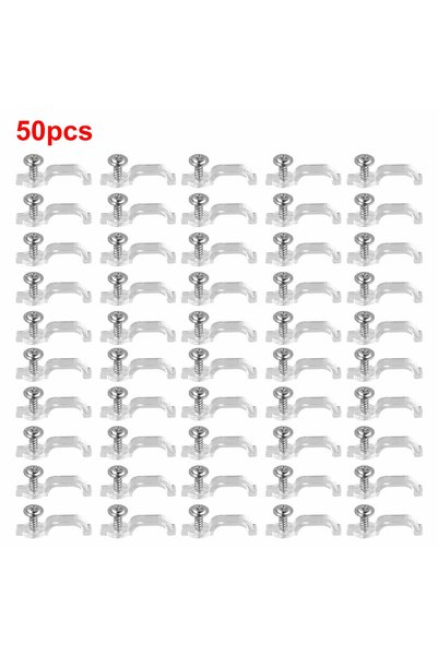 Choice مشابك تثبيت شريط LED من CLIPS-50، 100 قطعة، حامل إضاءة مع براغي، مشبك ...