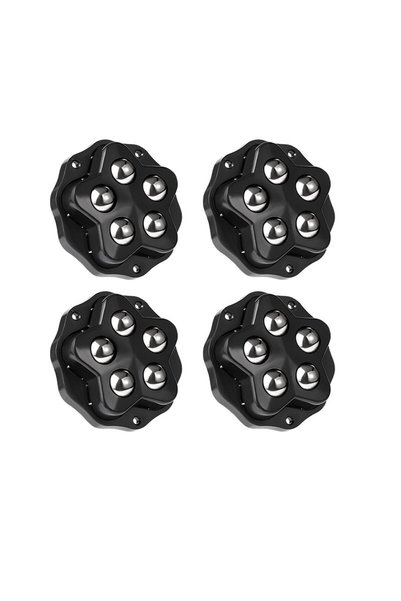 Choice Black steel ball 4Pcs Self Adhesive Caster Wheels Super Load-bearing 5...