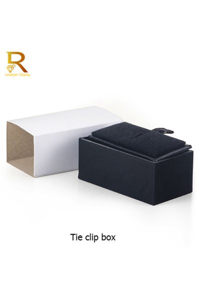 Choice صندوق مشبك ربطة عنق، أزرار أكمام، حافظة تخزين مجوهرات سوداء، صندوق عرض...