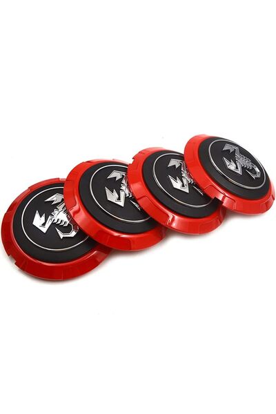 Choice 4 PCS Red 4PCS OD 133 MM Sport Rim Cap Car Emotion Equip Scorpion Whee...