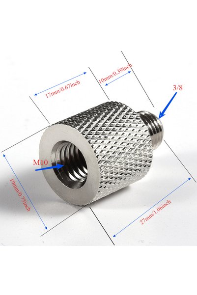Choice Silver color M10 to 3/8 Connctor Adapter For JPC Antenna