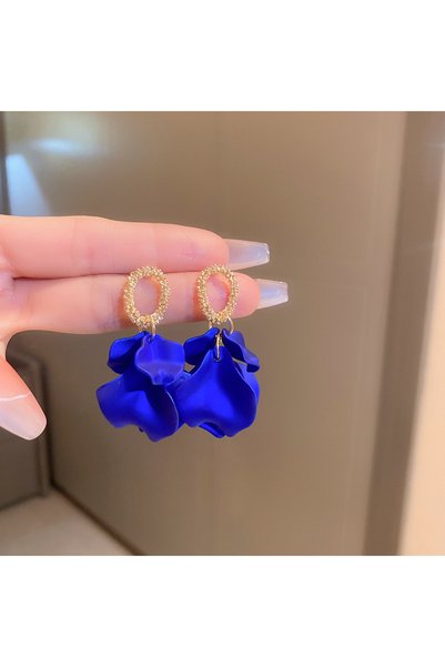 Choice11 blue color Stylish Multicolored Flower Earrings For Woman Delicate P...