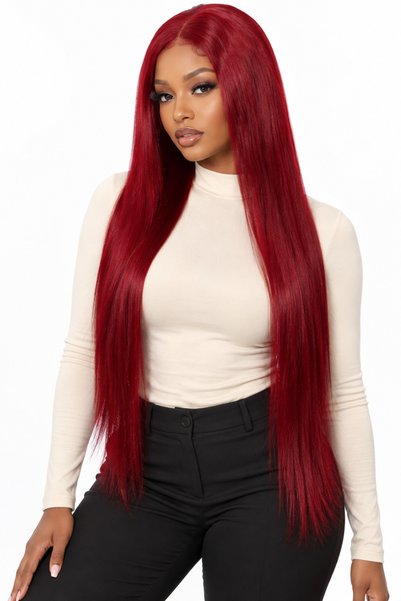 GOLEN Hair 26 Inch 99J Bone Straight Vietnamese Human Hair Wig – 100% Virgin ...