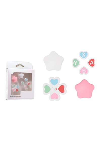 choice2 D 1set Cute Heart Shape Silicone Button Covers For Switch 2 Joycons A...