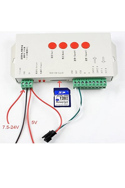 Choice T1000S SD Card LED RGB Pixel Controller Dimmer for WS2812B DMX512 WS28...