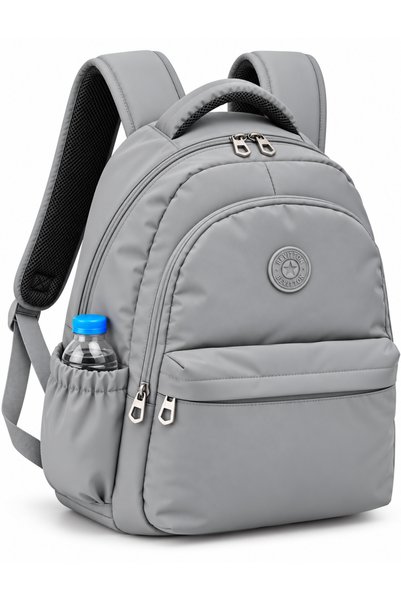 Bevitton 2200 Siva vodootporna školska torba od tkanine, unisex dnevni školsk...