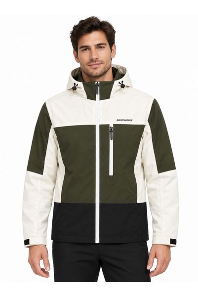 SKECHERS All Weather Urban Long Zip S2620044 M Colorblock Fall Jacket Erkek M...