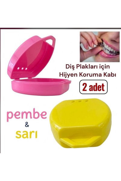 Vulli ŞEFFAF GECE PLAĞI SAKLAMA KUTUSU DİŞ PLAK KAB (2 ADET)