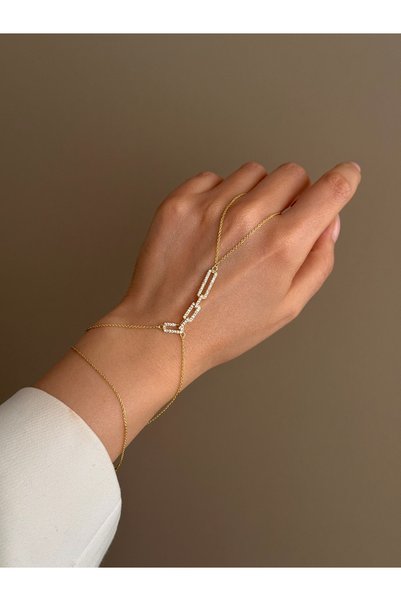 YOUES JEWELRY 14k Altın Renk Şahmeran Bileklik Gold