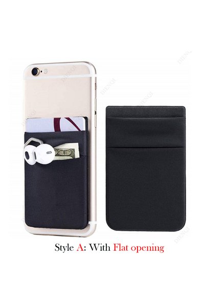 Choice Black A Phone Wallet Double Pocket Compatible All Smartphone Back Stre...