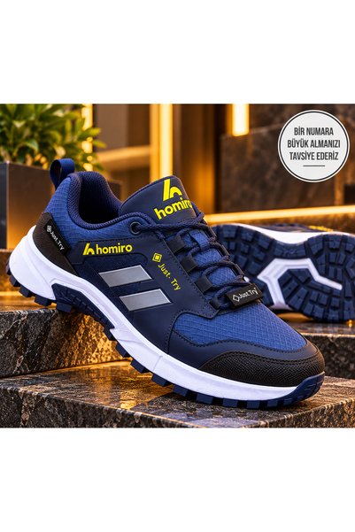 Generic Brand Unisex Waterproof Poly Sole Sports Shoes-Navy Blue