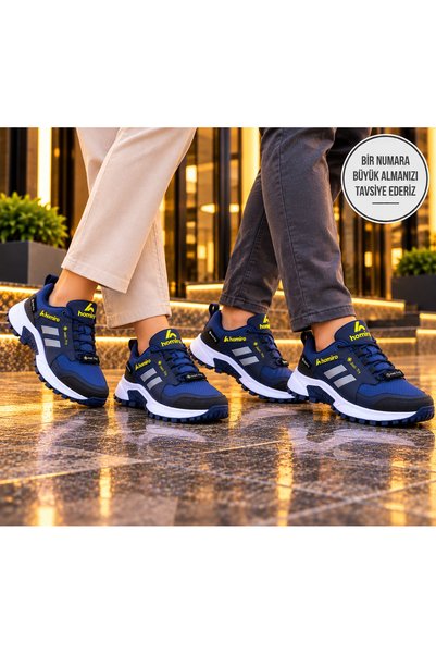 Generic Brand Unisex Waterproof Poly Sole Sports Shoes-Navy Blue