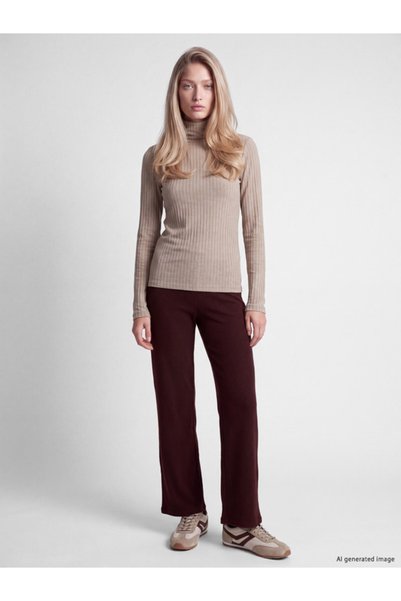 LC Waikiki Rmz Gi̇yi̇m Farkiyla Women's Knitwear Pants with Waist Cord