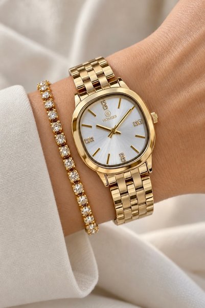 Homies Original Women's Watch - 3 Atm Water Resistant - Gold-Colored Steel St...
