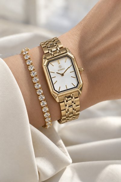 Homies Original Women's Watch - 3 Atm Water Resistant - Gold-Colored Steel St...
