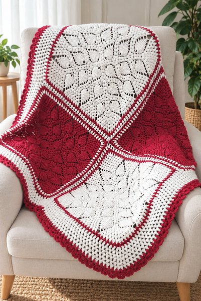 nftart.design Hand Knitted Sofa Shawl & TV Blanket & Knee Blanket