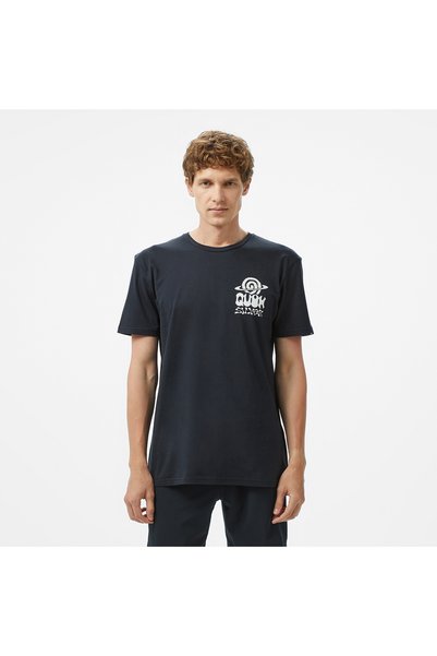 Quiksilver تي شيرت أسود للرجال من Ev Cosmic Vibrations Ss