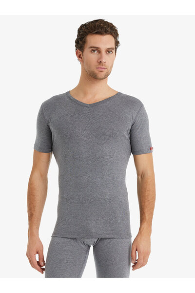 Blackspade Unisex Termal Tişört 2. Seviye 1263 - Gri Melanj