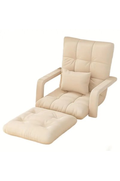 BENCH كرسي أرضي قابل للطي مقاس 55x64x56 سم، أريكة فردية بمسند ظهر، قابلة للتع...
