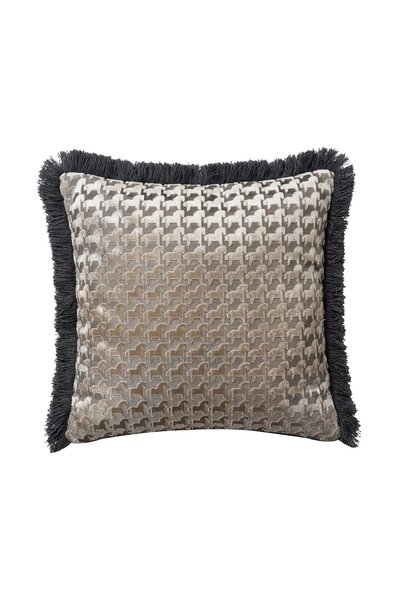 Lidoma Home "Troya" Tasseled Cushion Cover - 45X45 - Smoked