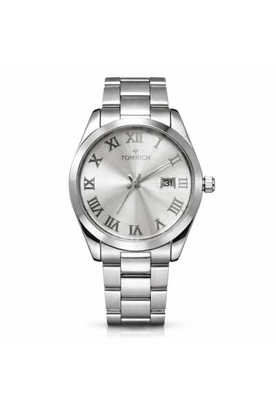 TOMRICH Aurelion Silver Men's Watch, Stainless Steel Bracelet, Roman Numeral ...