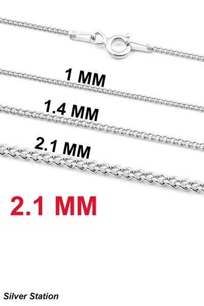 Silver Station 925 Ayar Gümüş Kolye - Gurmet Zincir Kolye 40-45-50-55-60-75 cm